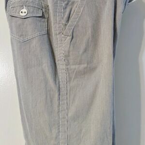 Madison Women's Navy/ White Pinstripe Trousers 12